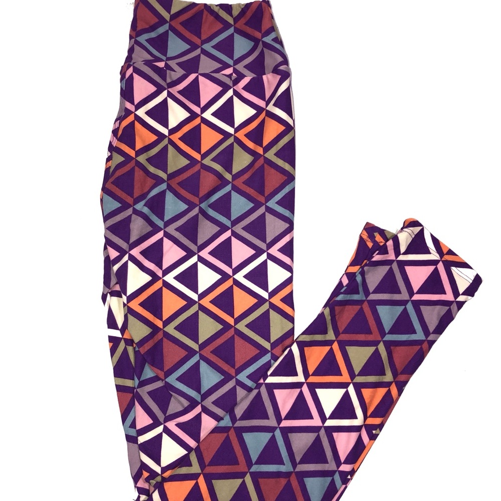 LuLaRoe leggings OS One Size Purple Geometric